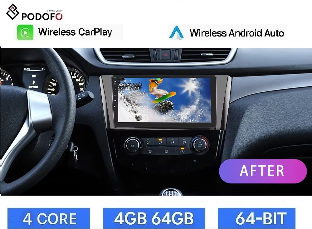 nissan qashqai 2014 21 android 9 multimedia4 64 4CORE wireless carplay wireless android auto Αντιγραφή